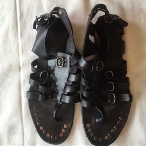 Pedro Garcia black leather sandals